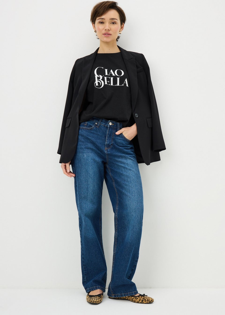 Black Ciao Bella Graphic T-Shirt