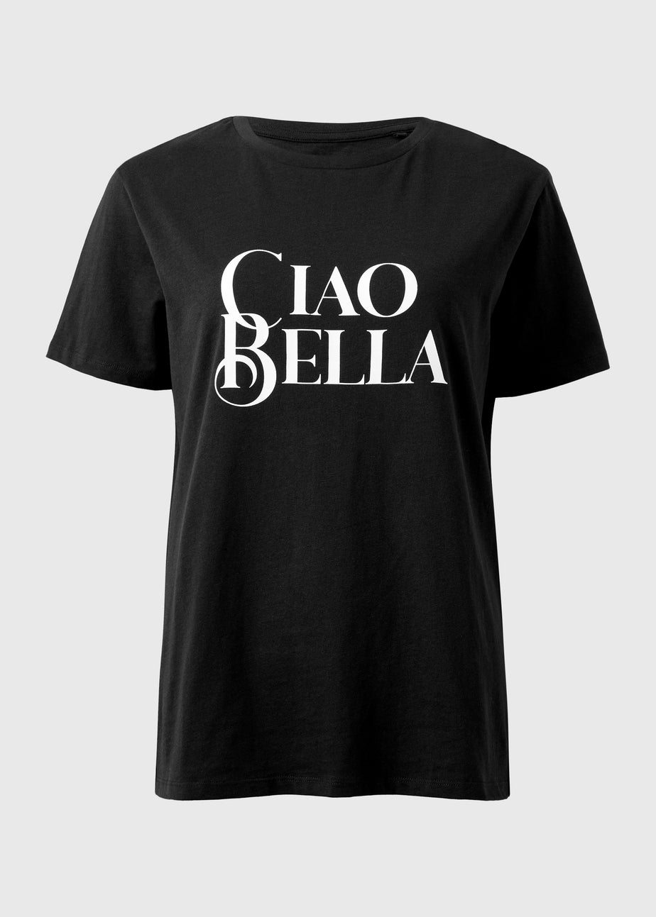 Black Ciao Bella Graphic T-Shirt