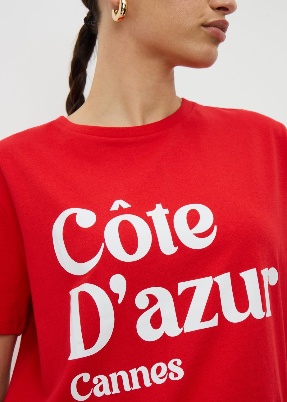 Red Cannes Graphic T-Shirt