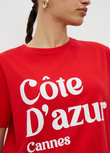Red Cannes Graphic T-Shirt