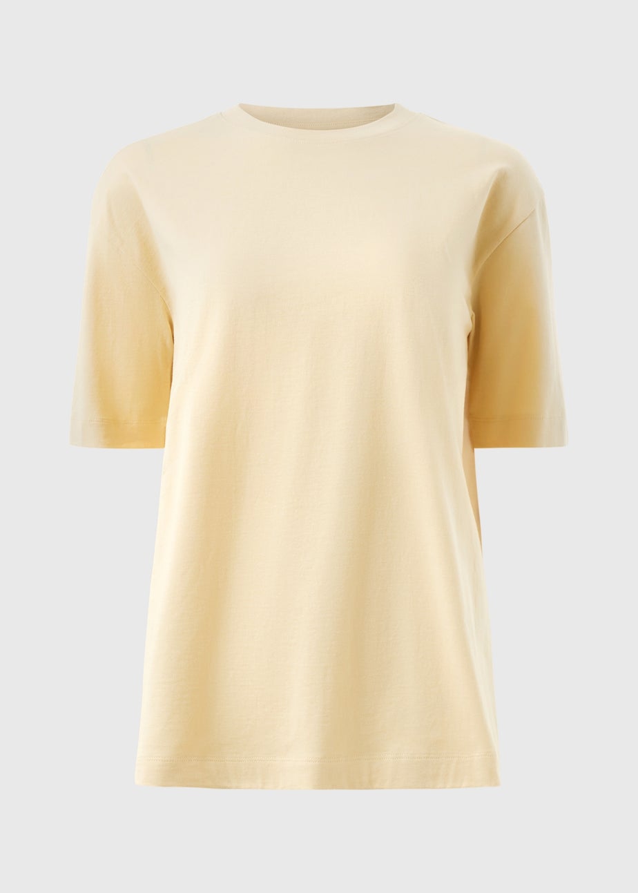 Yellow Plain Oversized Fit T-Shirt
