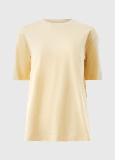 Yellow Plain Oversized Fit T-Shirt