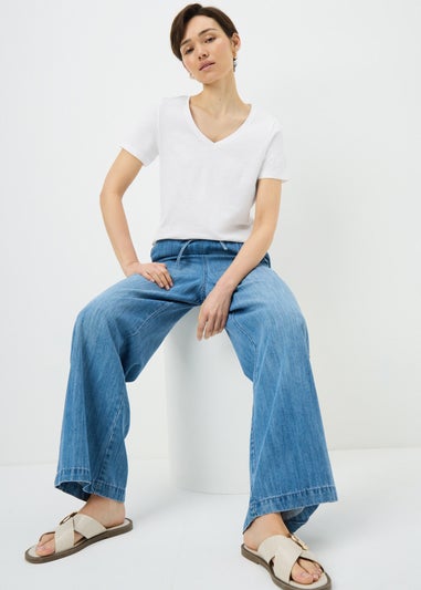 White V-Neck T-Shirt