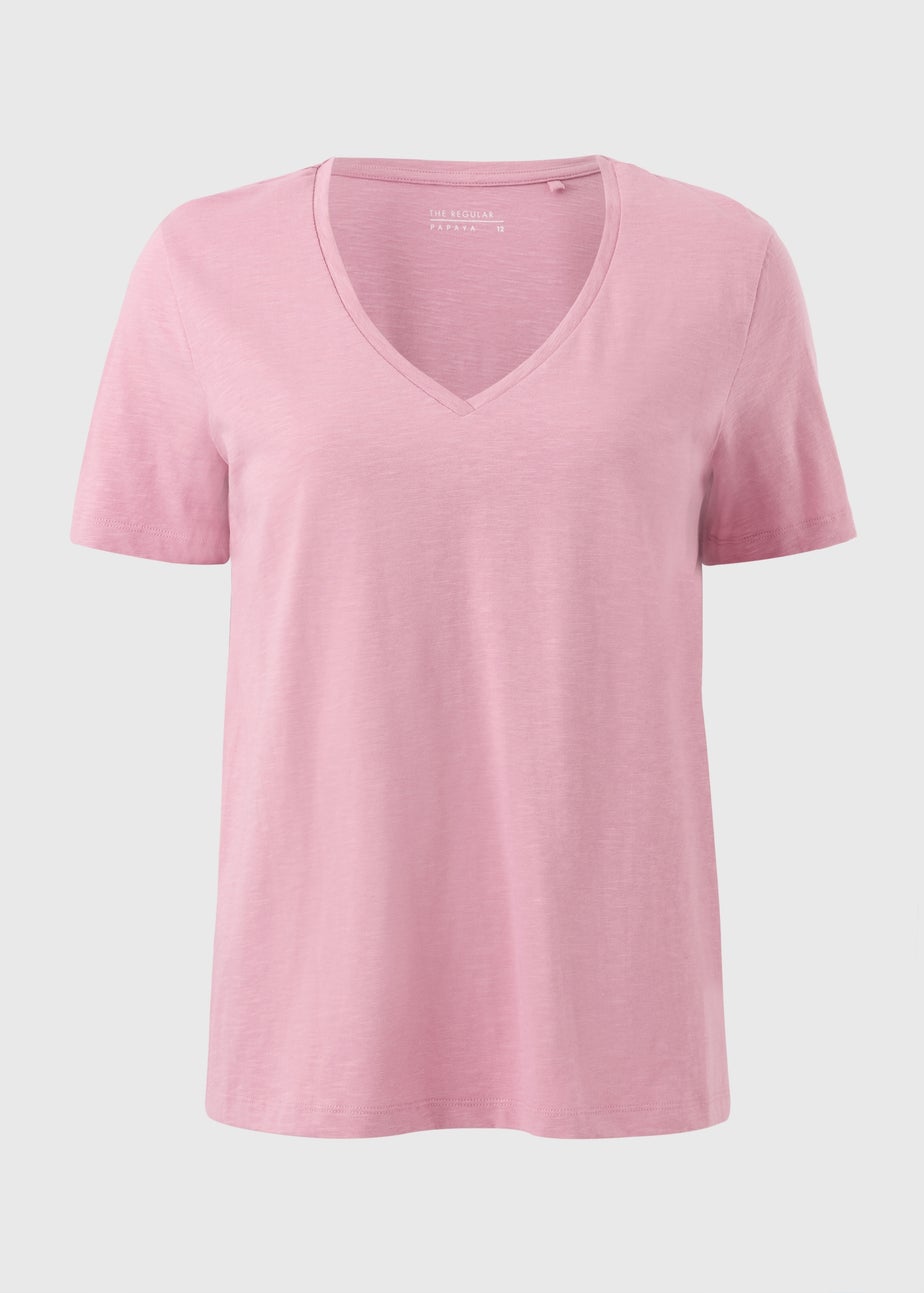 Pink V-Neck T-Shirt
