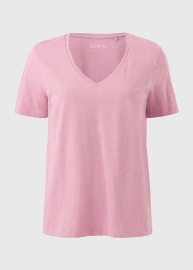 Pink V-Neck T-Shirt