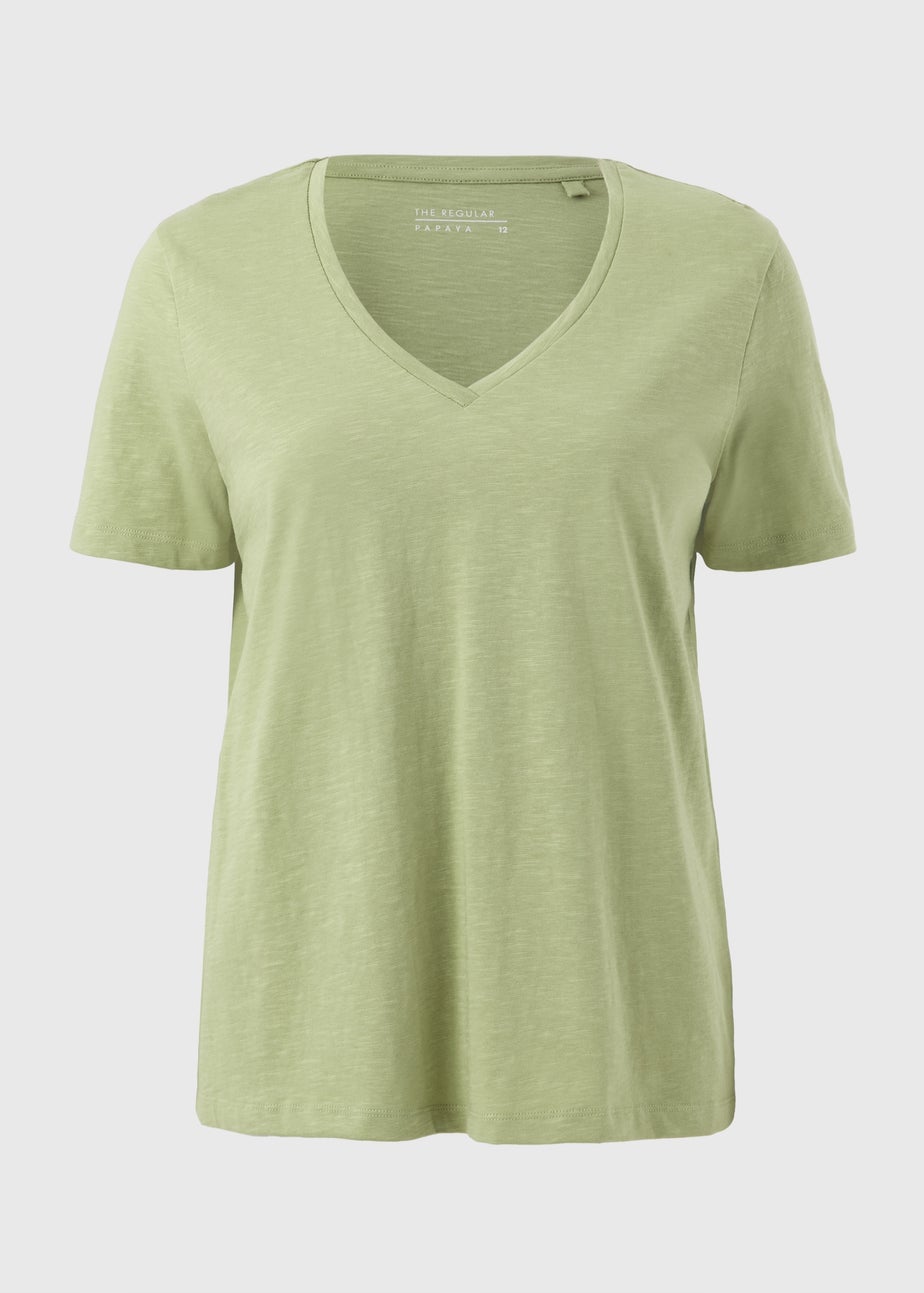 Olive V-Neck T-Shirt