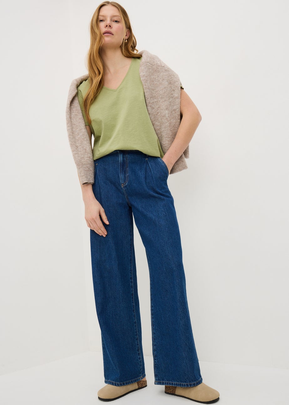 Olive V-Neck T-Shirt