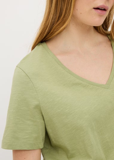 Olive V-Neck T-Shirt