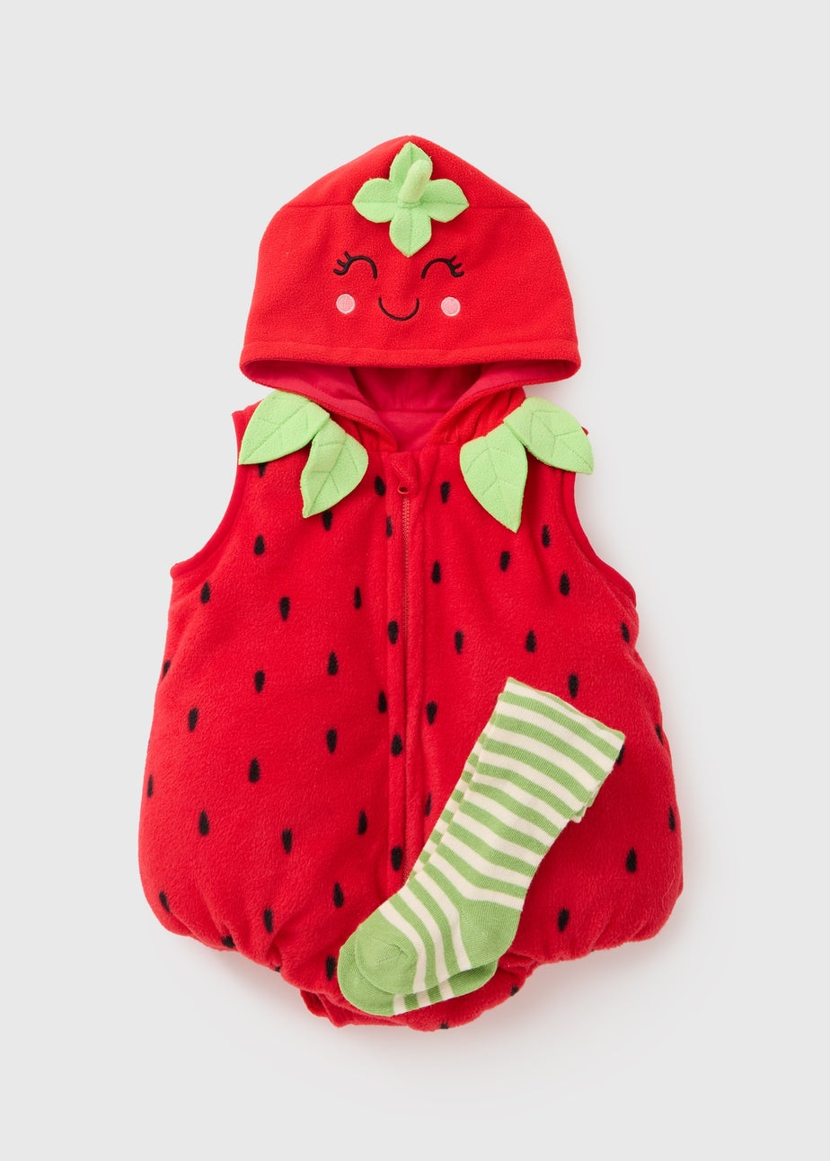 Baby Red Strawberry Bubble Suit (Newborn-23mths)