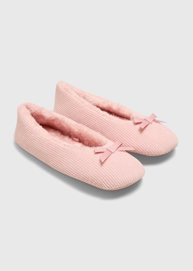 Pink Cord Ballet Slippers