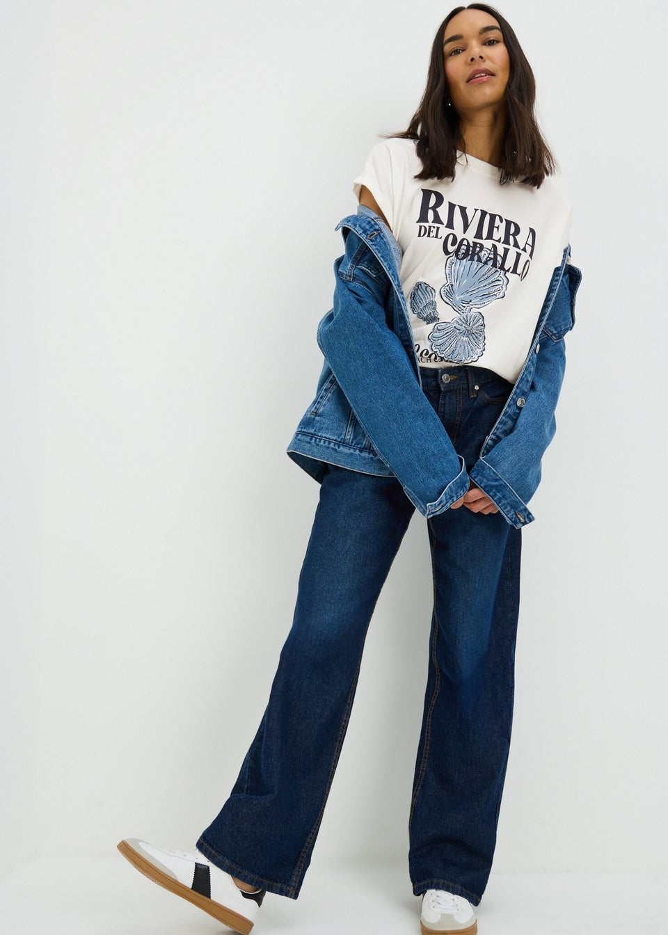 White Shell Graphic T-Shirt