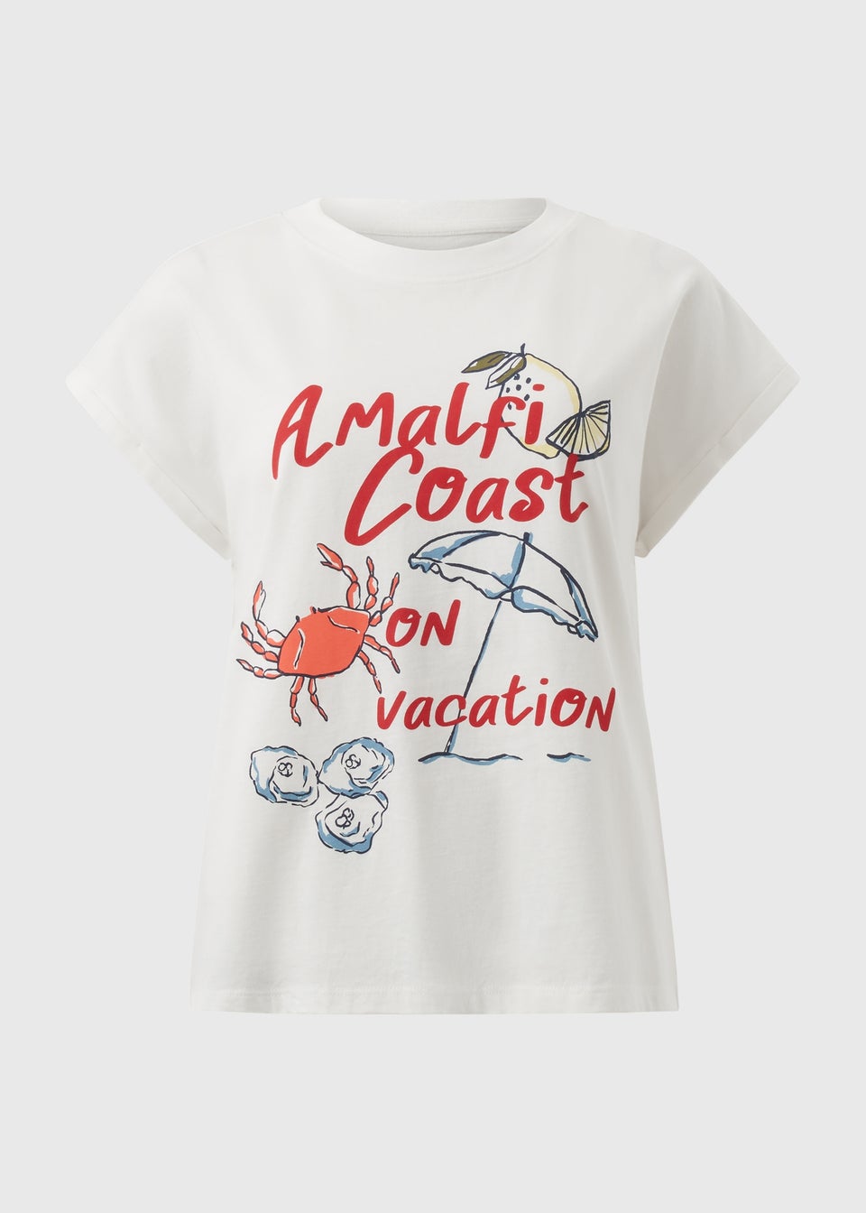 White Crab Graphic T-Shirt