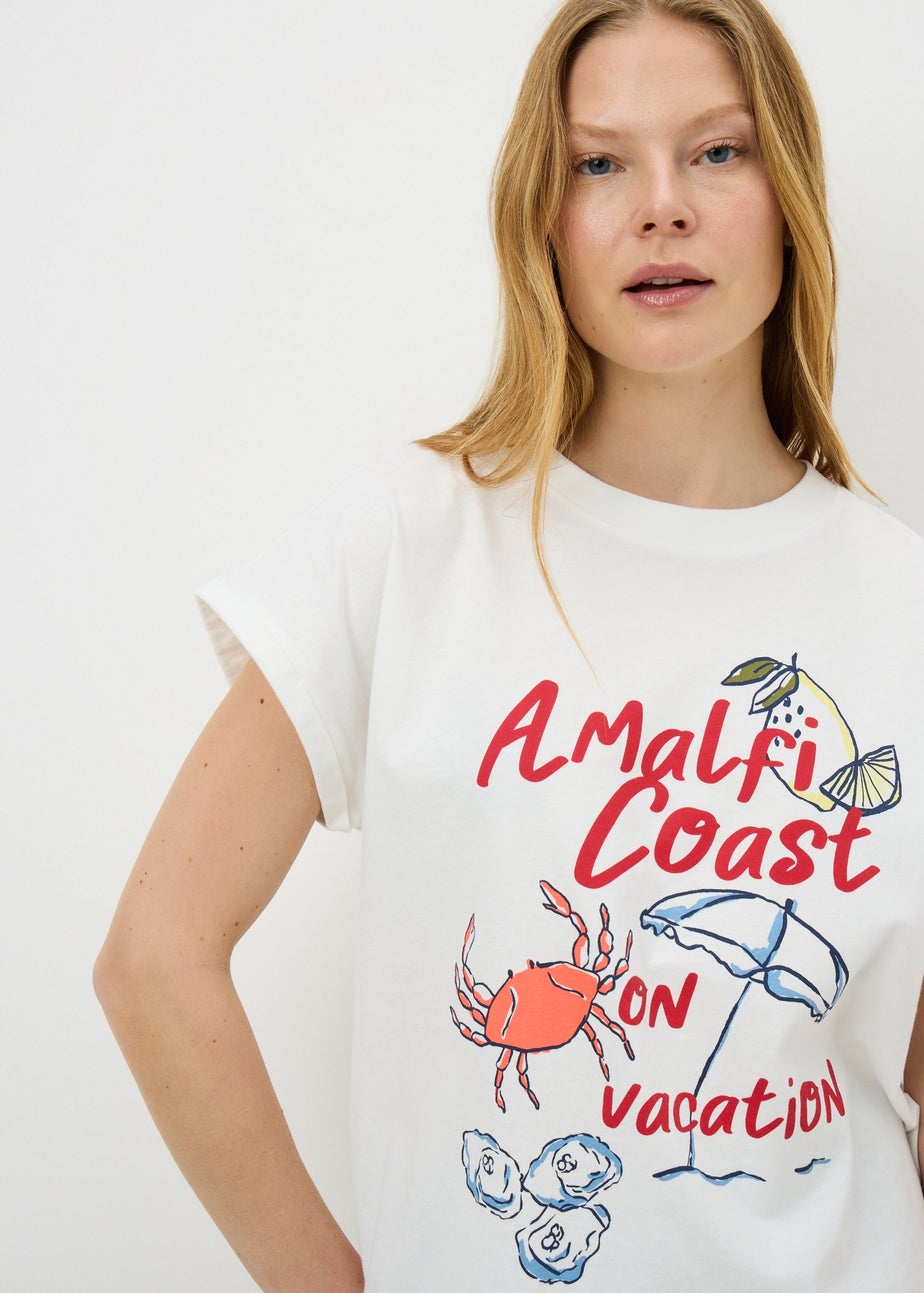 White Crab Graphic T-Shirt