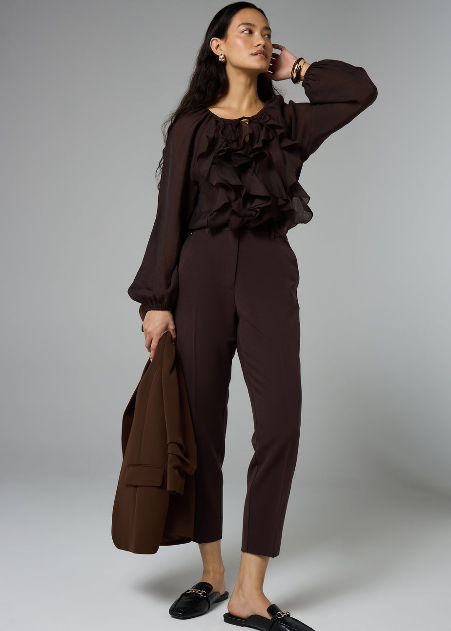 Et Vous Petite Chocolate Brown Tapered Trousers