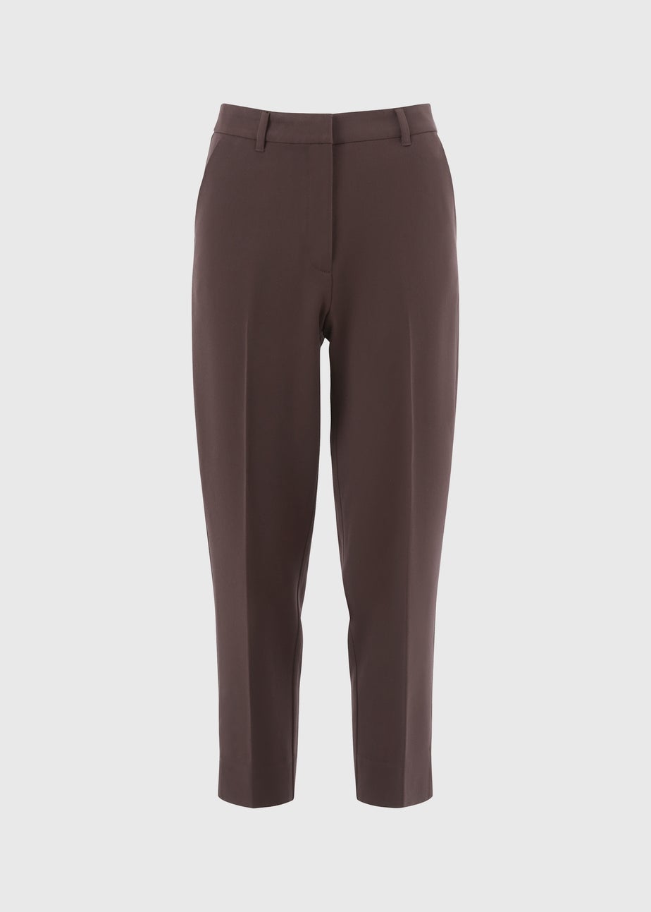 Et Vous Long Chocolate Brown Tapered Trousers
