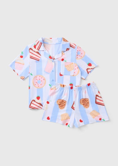 Girls Blue Sweet Treat Pyjama Set (7-13yrs)