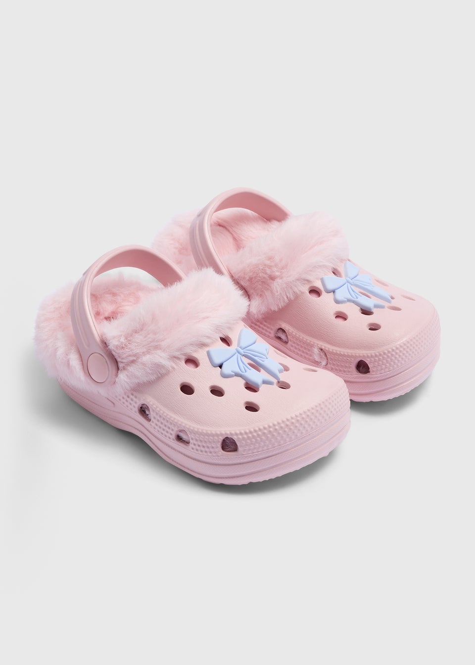 Girls Pink Bow Clogs (Younger 4/5-1/2)