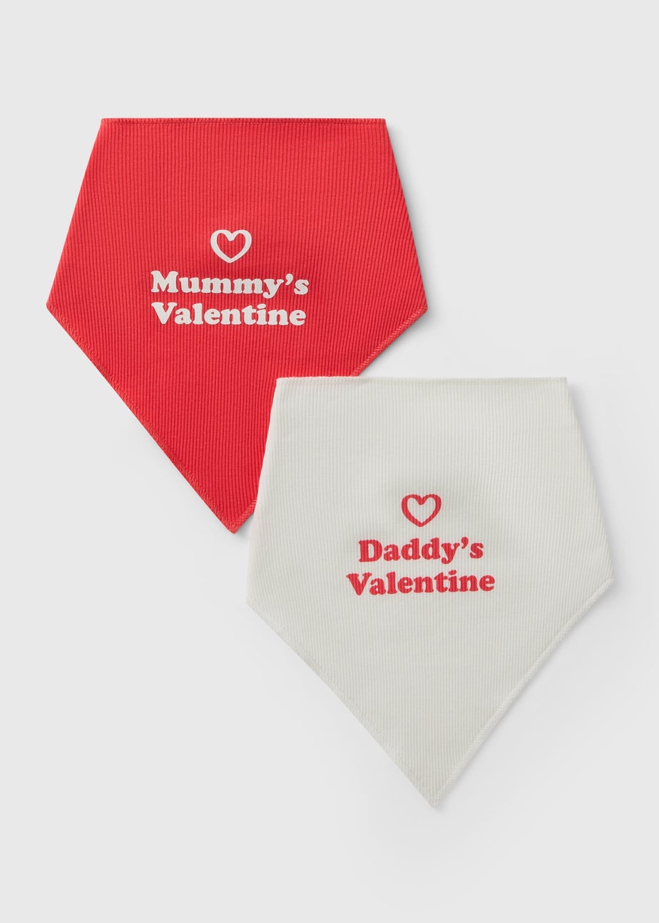 2 Pack Baby Red Valentine Bibs