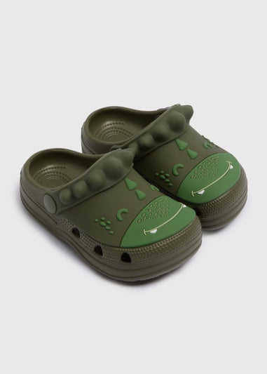 Boys Khaki Dino Clogs (Younger 4/5-Older 12/13)