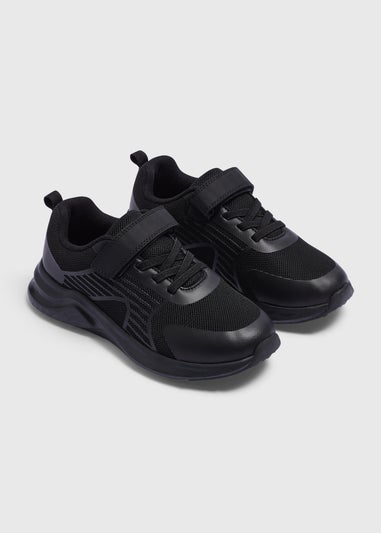 Boys Black Sport Trainers (Younger 10-Older 6)