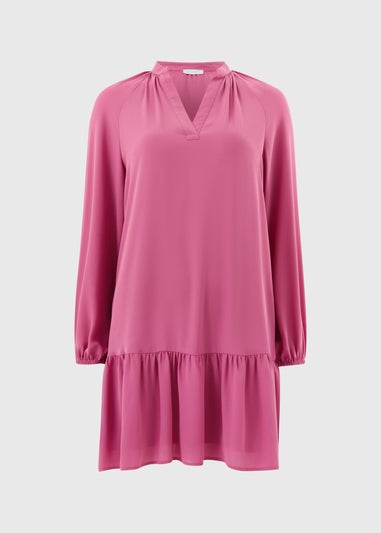 Pink Popover Mini Dress