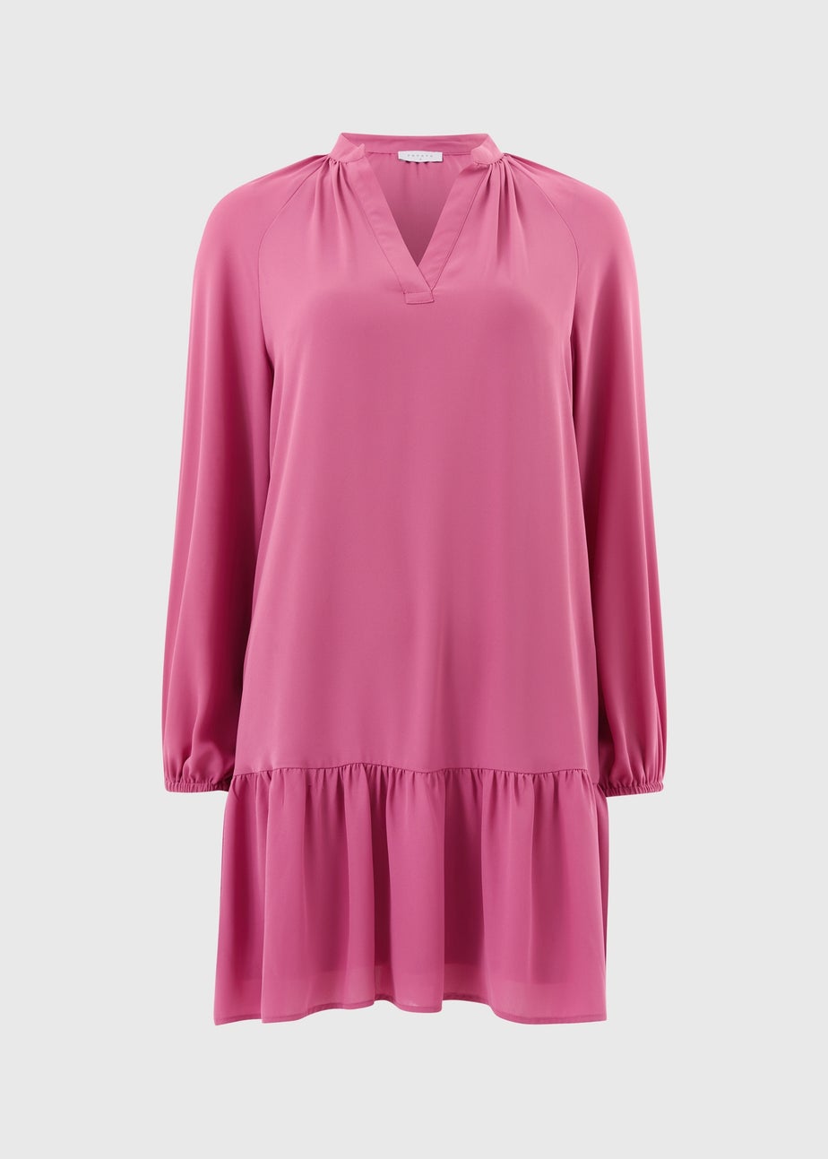 Pink Popover Mini Dress