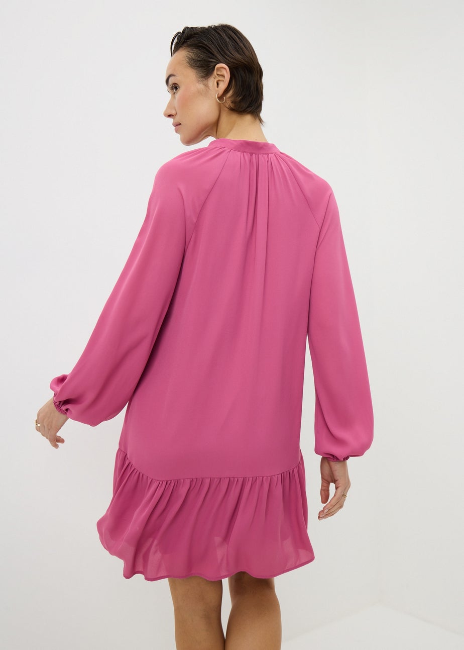 Pink Popover Mini Dress