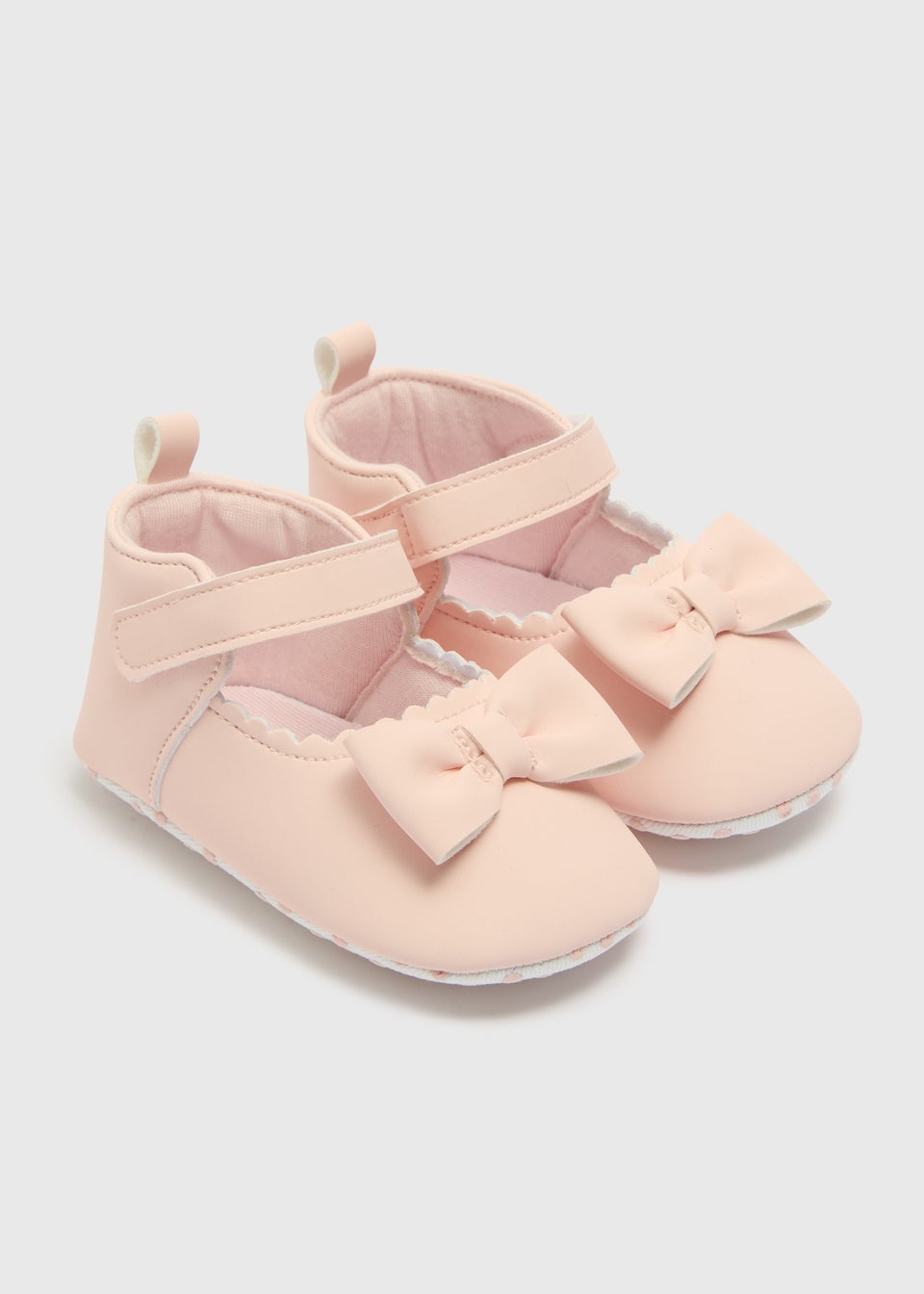 Baby Pink Bow Ballet Shoes (Newborn-18mths)