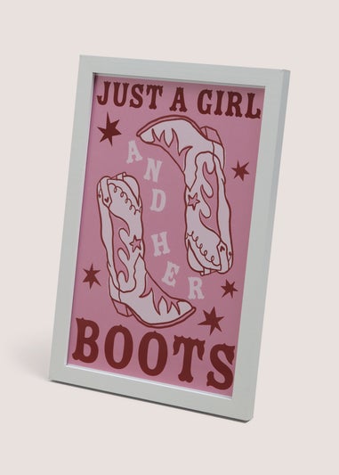 Girls & Her Boots Wall Art