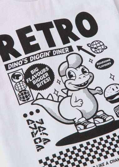 3 Pack Boys Multicolour Retro Dino T-Shirts (1-7yrs)