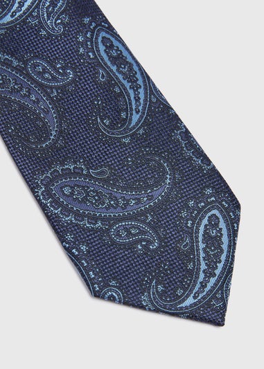 Taylor & Wright Navy Paisley Tie