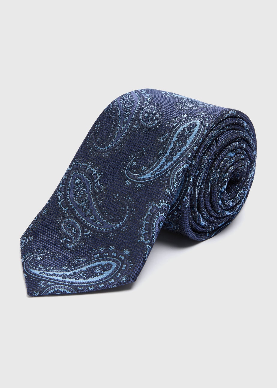 Taylor & Wright Navy Paisley Tie
