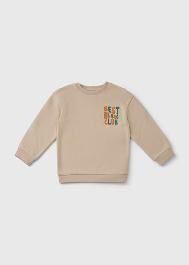 Boys Beige Big Brother Sweatshirt (1-7yrs)