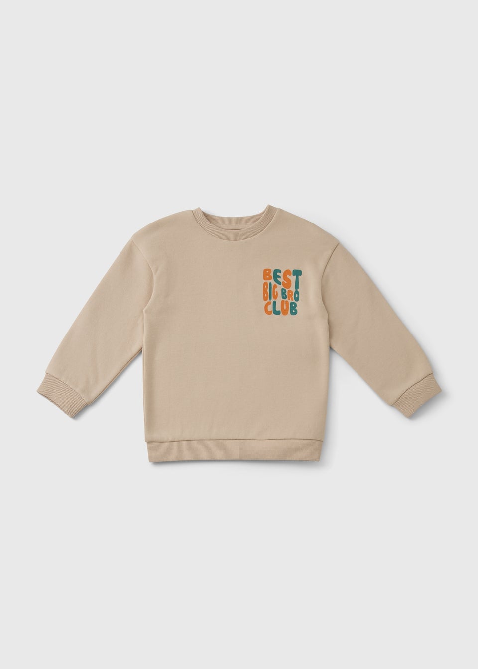 Boys Beige Big Brother Sweatshirt (1-7yrs)
