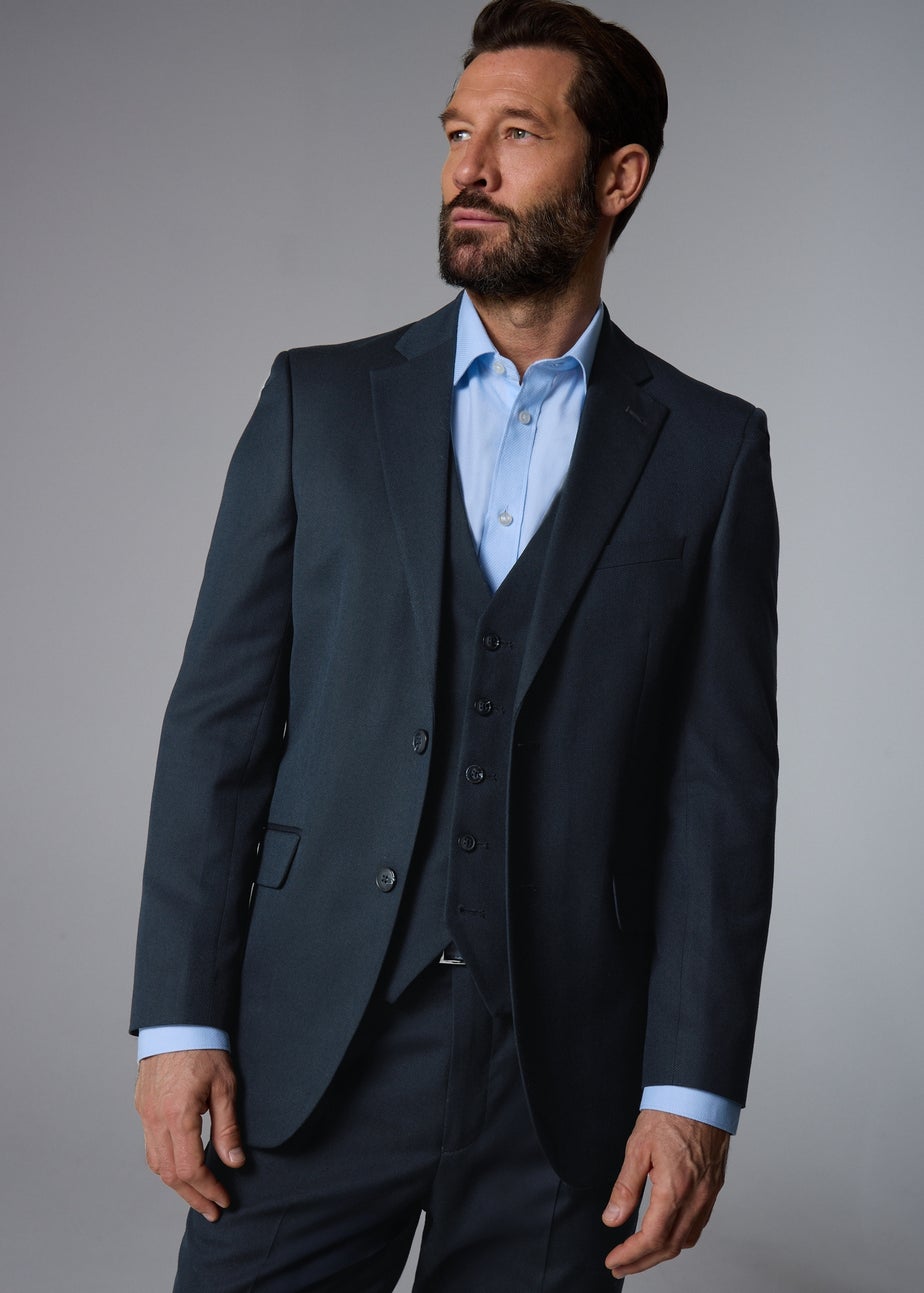 Taylor & Wright Albury Navy Birdseye Regular Fit Suit Jacket