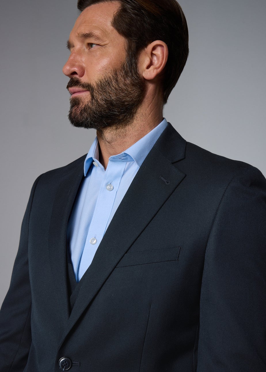 Taylor & Wright Albury Navy Birdseye Regular Fit Suit Jacket