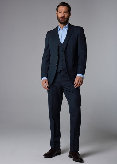 Taylor & Wright Albury Navy Birdseye Regular Fit Suit Trousers