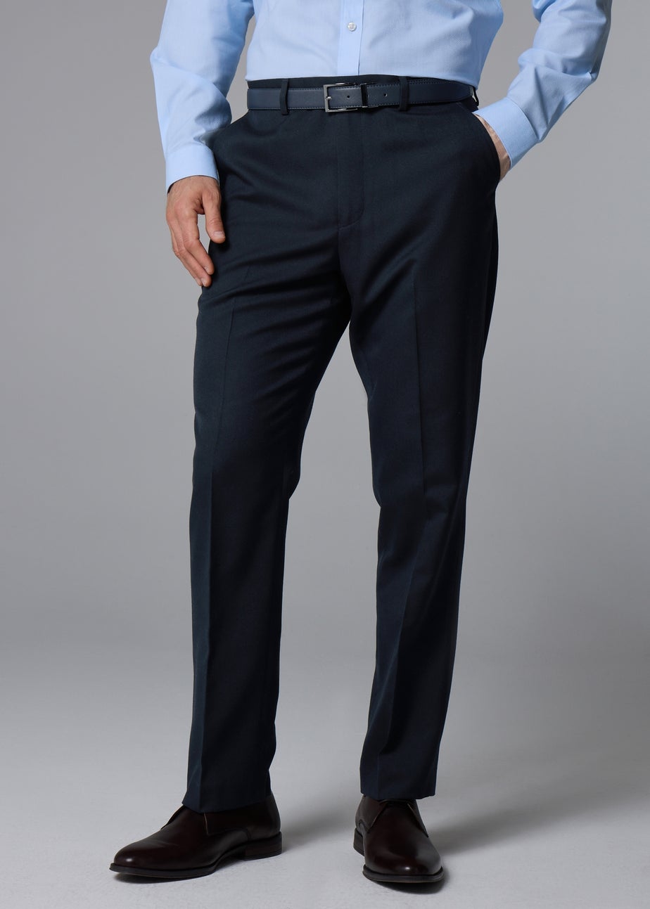 Taylor & Wright Albury Navy Birdseye Regular Fit Suit Trousers
