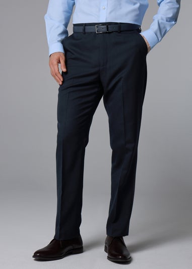 Taylor & Wright Albury Navy Birdseye Regular Fit Suit Trousers