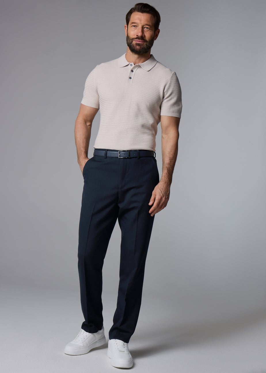 Taylor & Wright Albury Navy Birdseye Regular Fit Suit Trousers