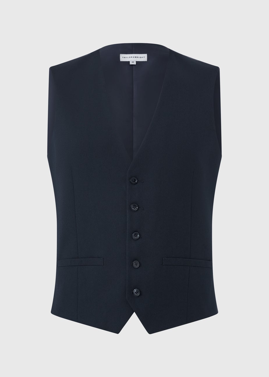 Taylor & Wright Albury Navy Birdseye Suit Waistcoat