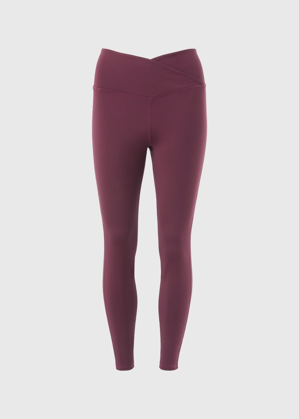 Burgundy Wrap Waist Leggings