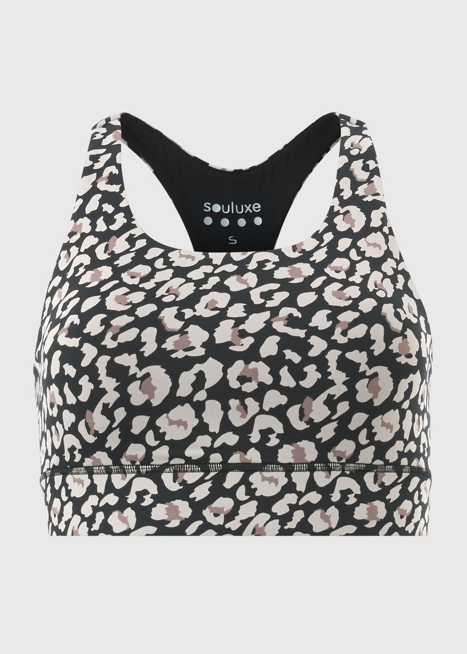 Souluxe Leopard Print Sports Crop Top