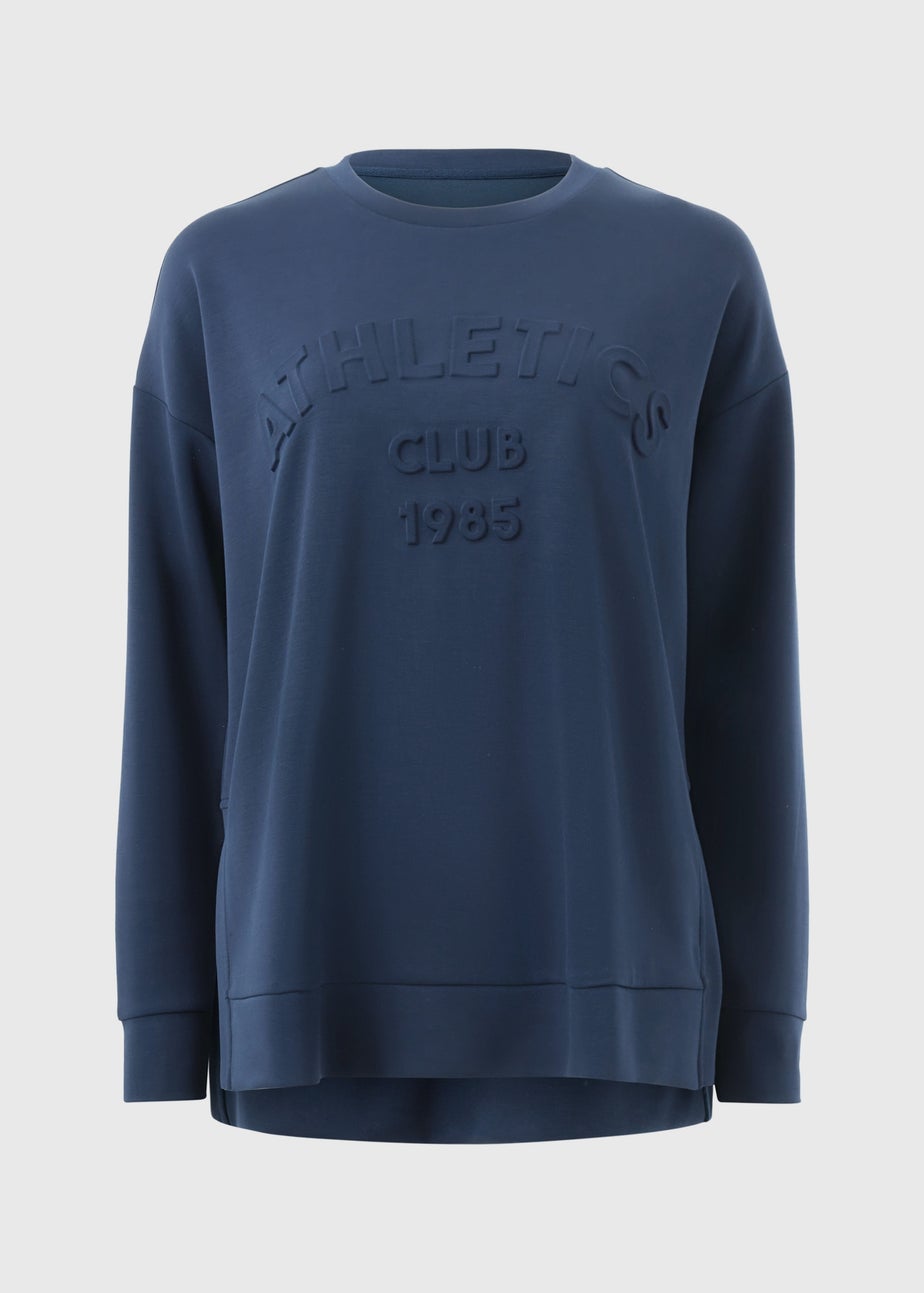 Navy Embossed Sweatshirt