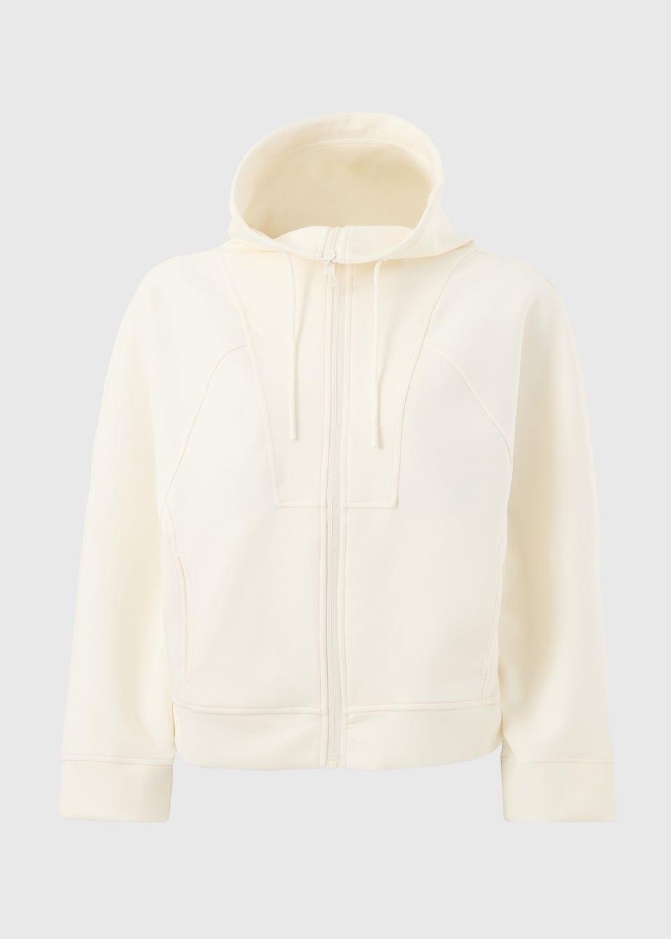 Souluxe Cream Funnel Neck Zip Up Hoodie
