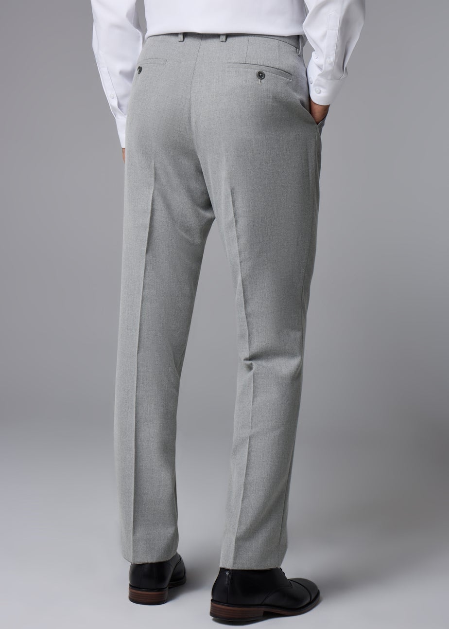 Taylor & Wright Ashford Grey Birdseye Regular Fit Suit Trousers