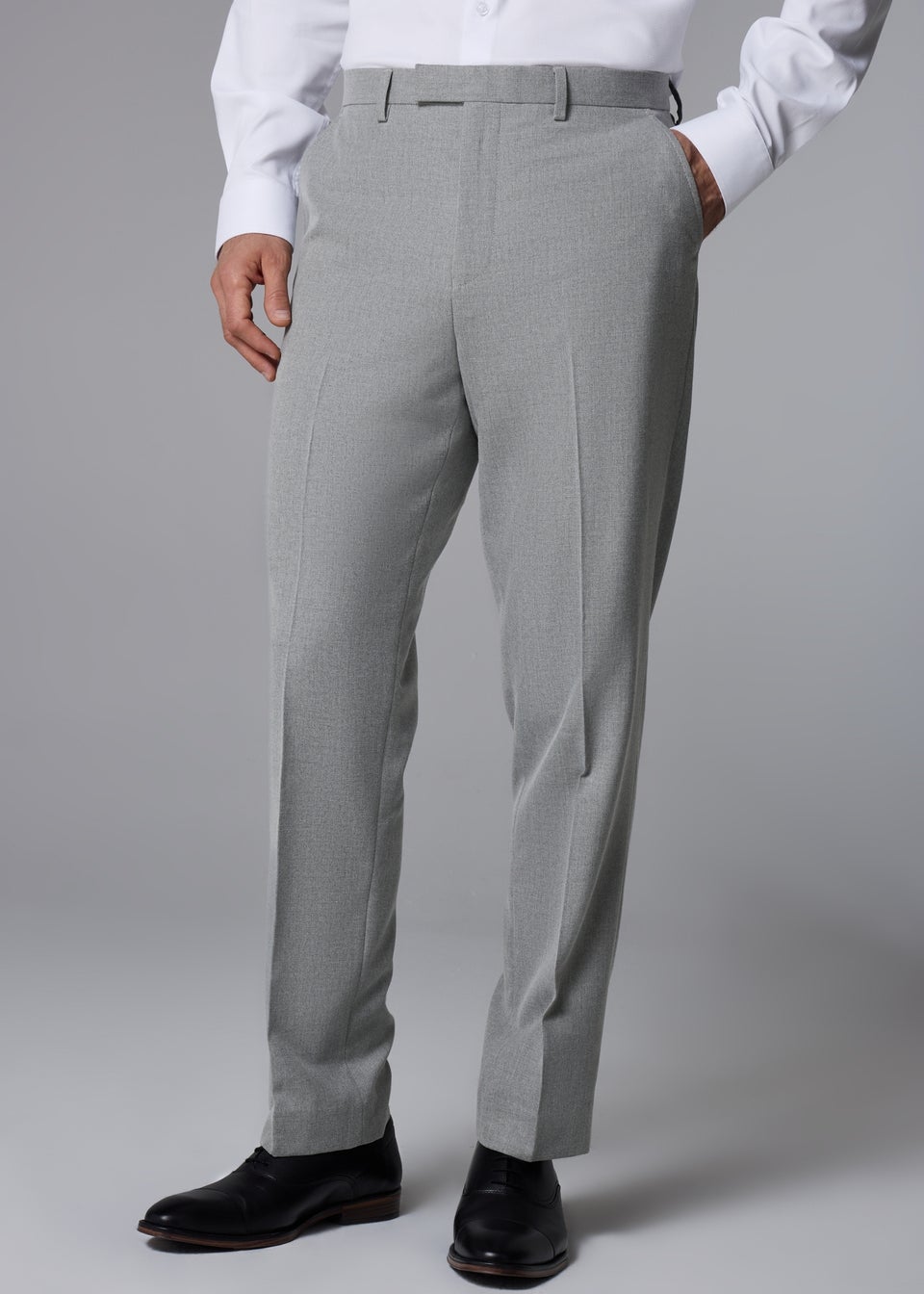 Taylor & Wright Ashford Grey Birdseye Regular Fit Suit Trousers