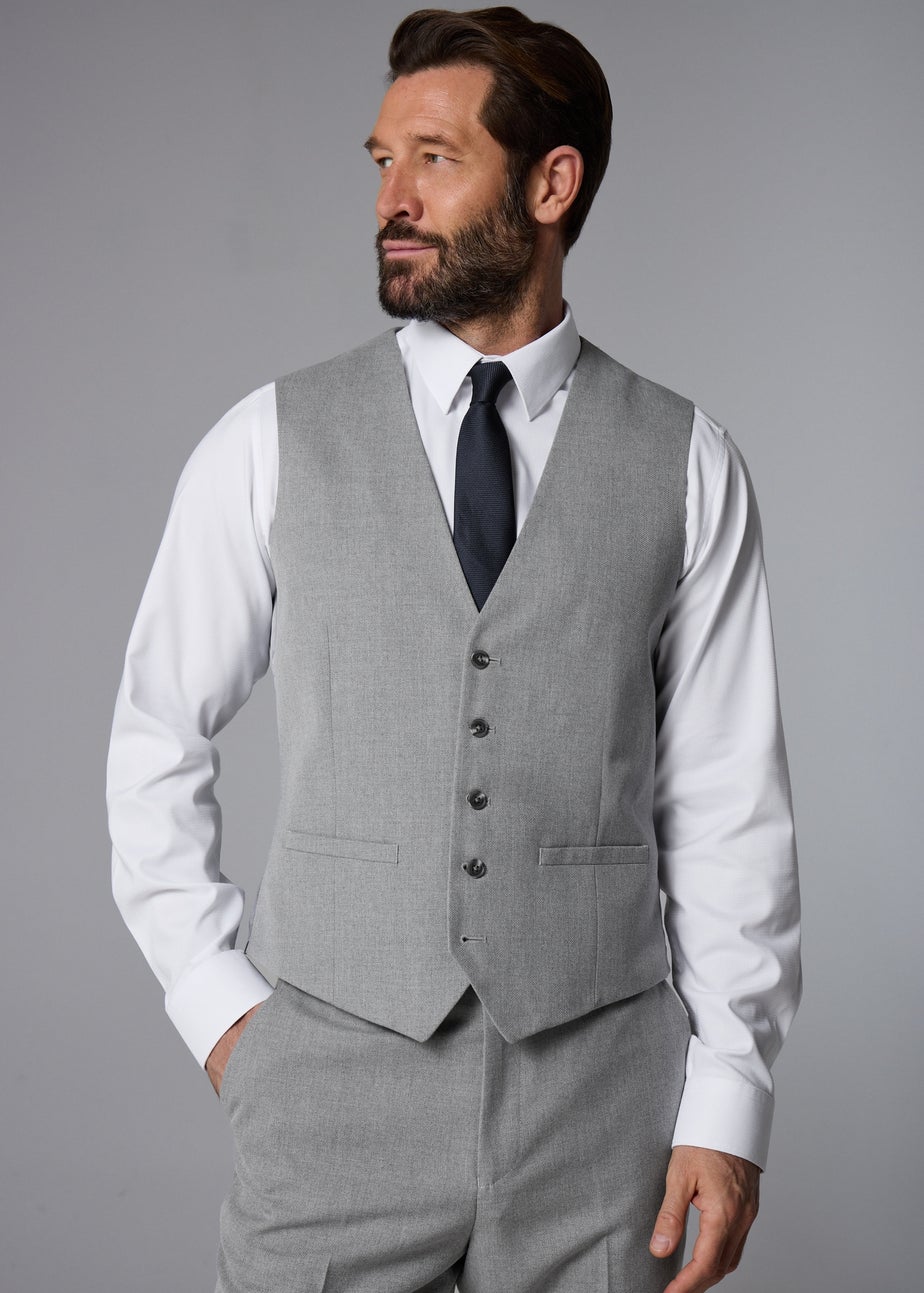 Taylor & Wright Ashford Grey Birdseye Suit Waistcoat