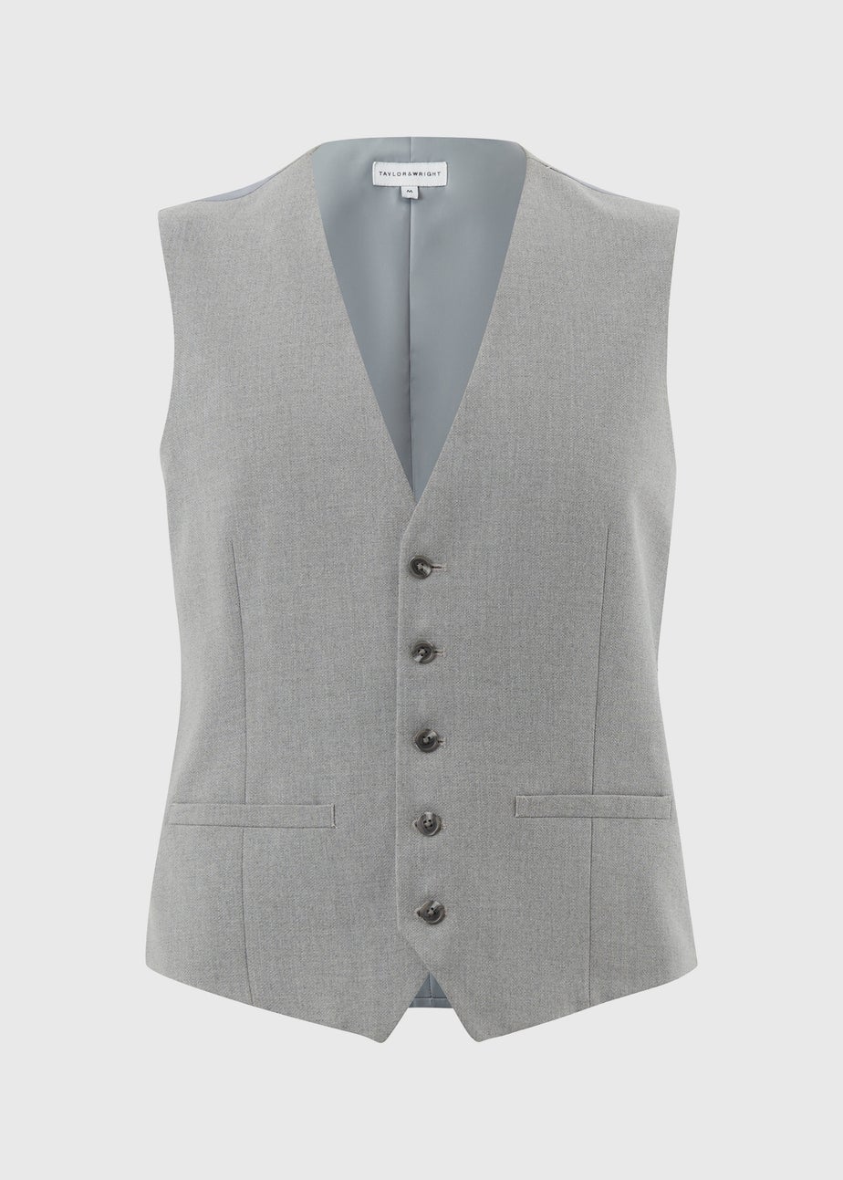 Taylor & Wright Ashford Grey Birdseye Suit Waistcoat