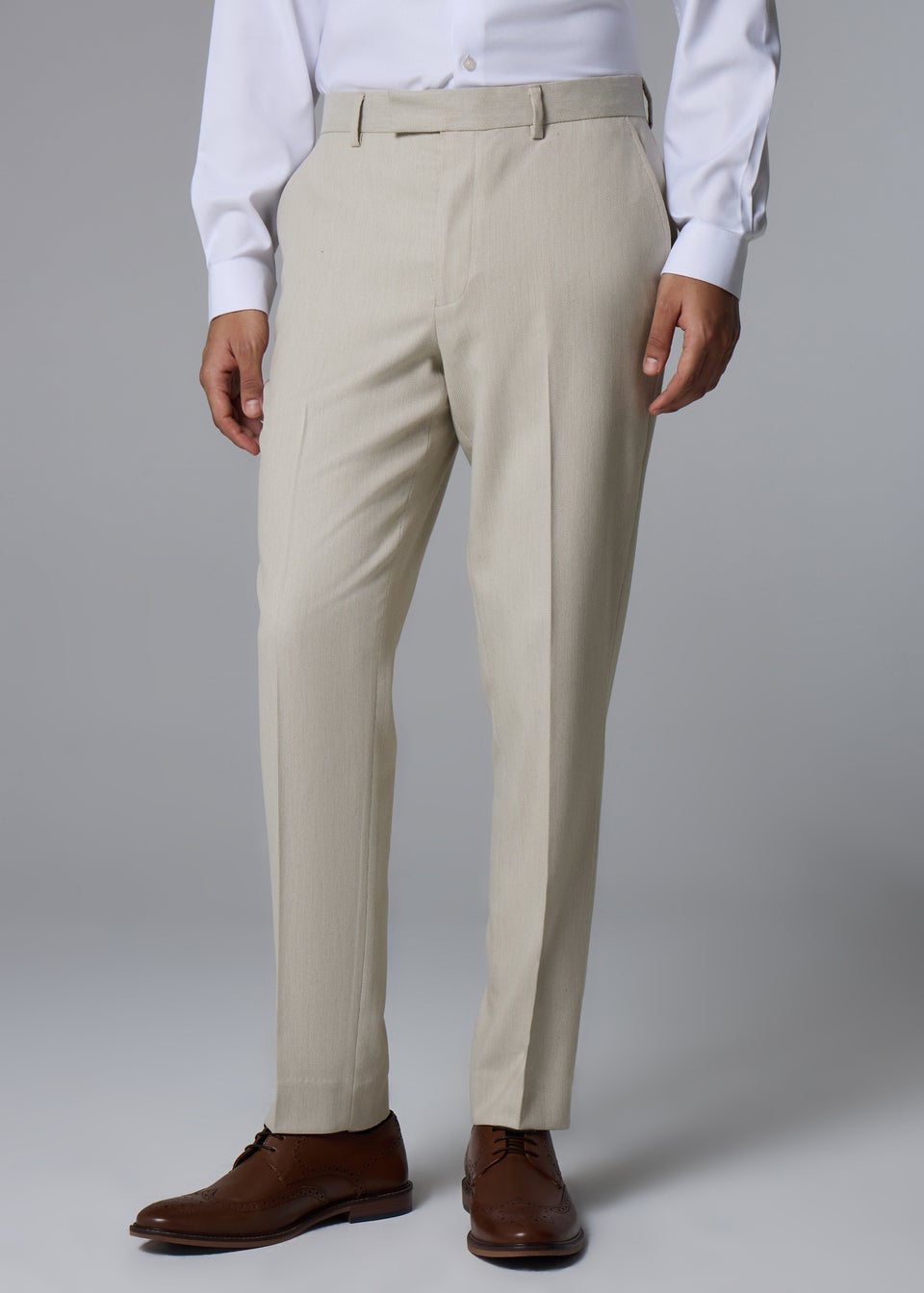 Taylor & Wright Fairmont Stone Texture Slim Fit Suit Trouser